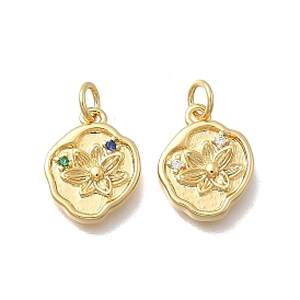 Латунные микро проложить кубического циркония прелести, без кадмия и без свинца, стойки покрытие, долговечный, реальный 18 k позолоченный