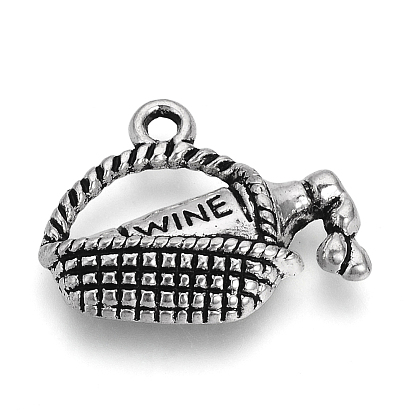 Сплавочные подвески тибетского стиля, корзина с вином, без кадмия и без свинца