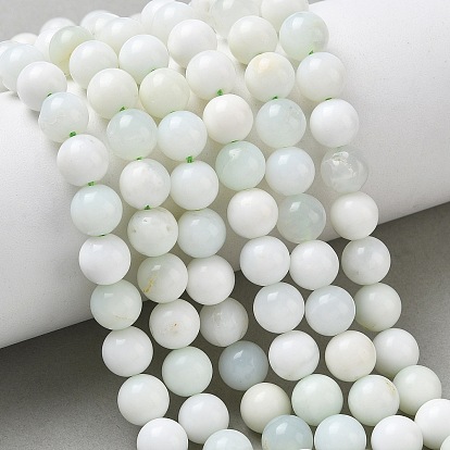 Натуральный майяр нефрит / бурманский нефрит бисерные пряди, круглые