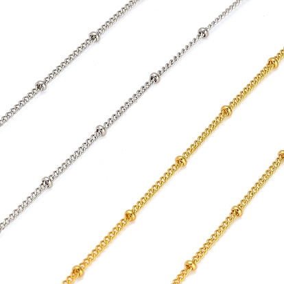 304 спутниковые цепи из нержавеющей стали с ромбовидными бусинами, пайки, с катушкой