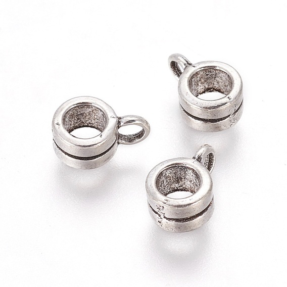 Tibetan Style Alloy Tube Bails, Loop Bails
