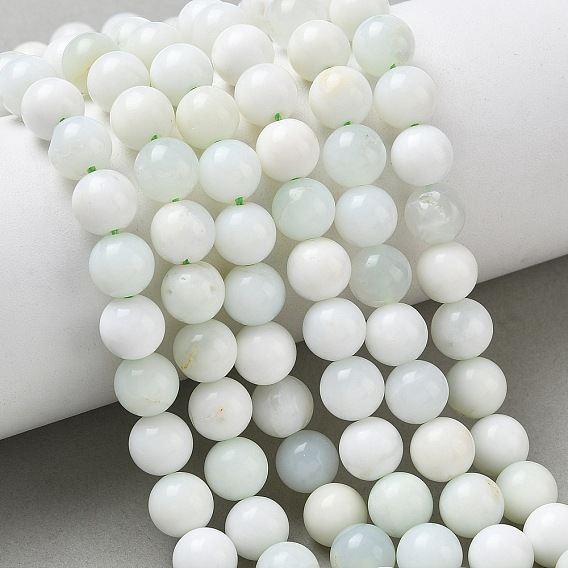 Натуральный майяр нефрит / бурманский нефрит бисерные пряди, круглые