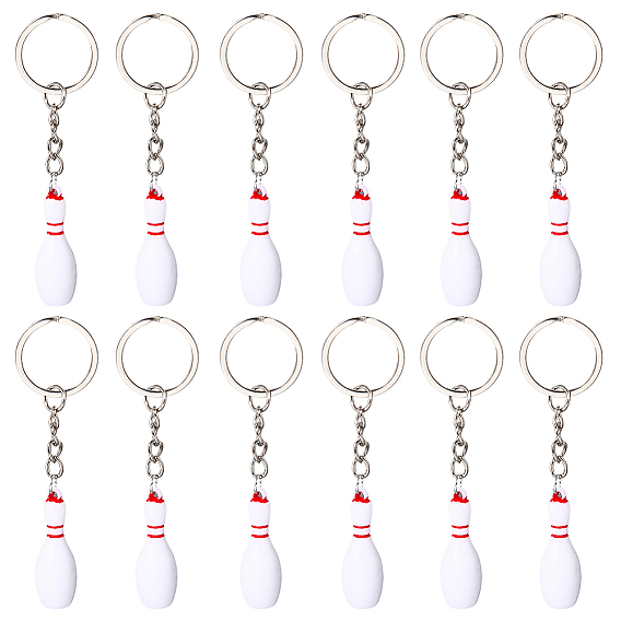 16брелок-подвеска из сплава смолы, боулинг, белые