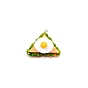 Opaque Resin Pendants, Play Food, with Platinum Tone Iron Loop, Imitation Food, Sandwich