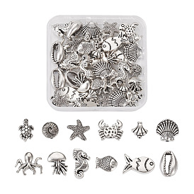 60 шт 12 стили бусины из сплава в тибетском стиле