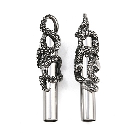 316 большие подвески из хирургической нержавеющей стали, свисток с драконом/змеей