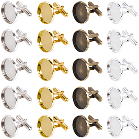 24 шт 4 цвета запонки из латуни, манжеты кнопку, с поддоном