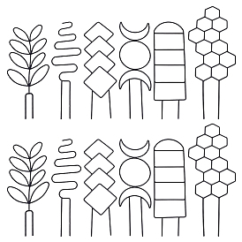 12 piezas 2 estilos de enrejados de plástico para plantas trepadoras, forma mixta