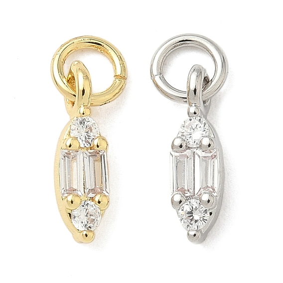 Латунные микро проложить кубического циркония подвески, Очарование лошадиных глаз, долговечный, без кадмия и без свинца, стойки покрытие, с целью перехода в кольце