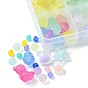 Frosted Acrylic Beads, Faceted, Mixed Shapes