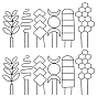 12Pcs 2 Styles Plastic Plant Climbing Trellis, Mixed Shape