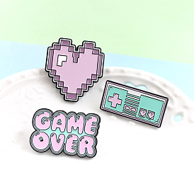 Cartoon Gamepad Heartbeat Pin Set for Fashionable Gamers - Complete Your Look!