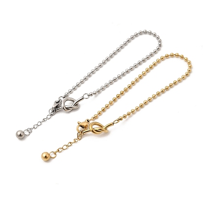 304 браслеты из нержавеющей стали с шариковой цепочкой для женщин, узел