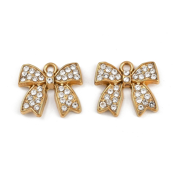 304 из нержавеющей стали горный хрусталь подвески, ионное покрытие (ip), реальный 18 k позолоченный