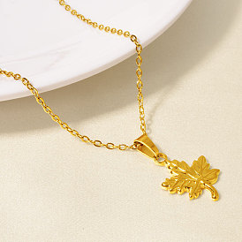 304 Подвески в виде кленового листа из нержавеющей стали для женщин