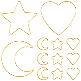 12 шт. 6 стили железное кольцо для плетения сетки/паутинки своими руками с перьями, макраме и вязание узлов, разнообразные