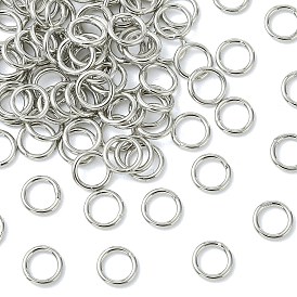 SHEGRACE Brass Closed Jump Rings, Round, Cadmium Free & Lead Free & Nickel Free