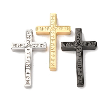 304 подвески из нержавеющей стали, крест с руной