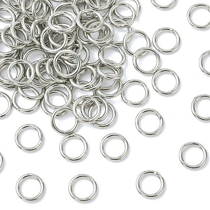Shegrace Messing geschlossene Sprungringe, Runde, cadmiumfrei und bleifrei und nickelfrei