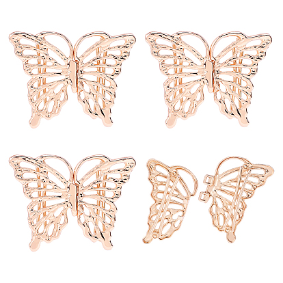 Zinc Alloy Sew on Toggle Buckles, Cloak Clasp Fasteners, Butterfly