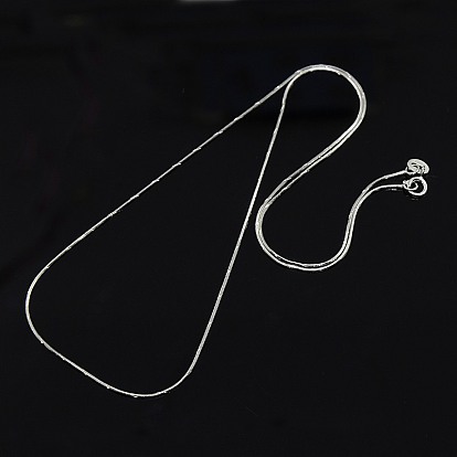 Модные унисекс 925 цепочки из стерлингового серебра в виде змеи, с застежками пружинного кольца, тонкая цепь