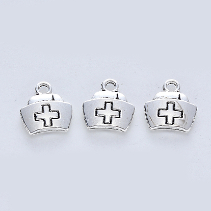 Сплавочные подвески тибетского стиля, подвески парамедиков, без кадмия, без никеля и без свинца, Шлем медсестры