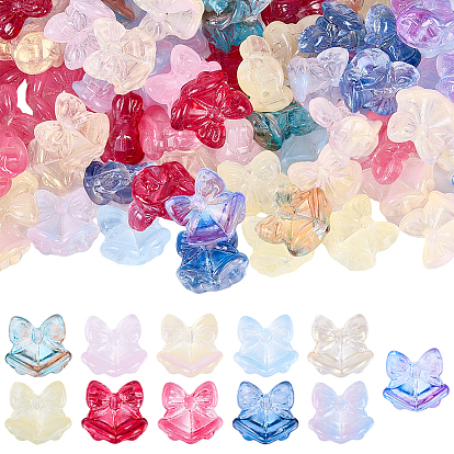 110 шт. 11 цвета, рождественская тема, прозрачная краска-спрей, стеклянные бусины, Рождественский колокольчик