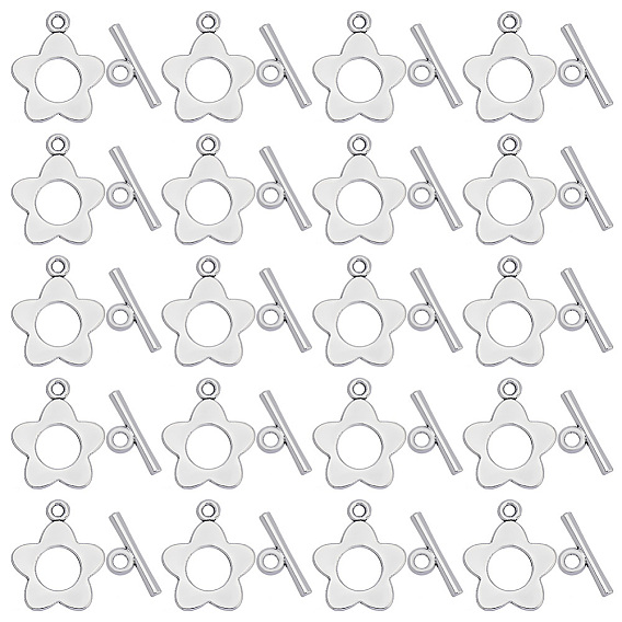 100шт. застежки-тоггл в тибетском стиле с цветочным узором, без свинца и без кадмия