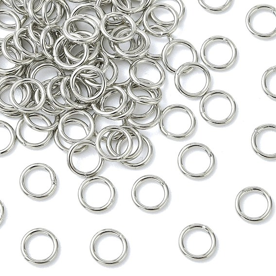 SHEGRACE Brass Closed Jump Rings, Round, Cadmium Free & Lead Free & Nickel Free