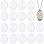 50Pcs Transparent Glass Cabochons, Clear Glass Oval Cabochon for Cameo Photo Pendant Craft Jewelry Making