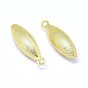 Brass Pendants, Rice, Real 18K Gold Plated