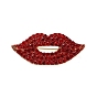 Красная брошь со стразами в виде губ, булавки из сплава для лацканов одежды рюкзака