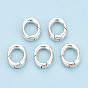 925 пружинные застежки из стерлингового серебра, овальные, с печатью 925