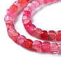 Natural Agate Beads Strands, Dyed & Heated, Cube