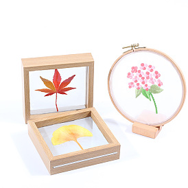 Embroidery diy material package transparent manual beginner set hand embroidery ginkgo maple leaf hydrangea embroidery kit