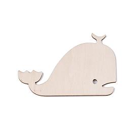 Recortes de madera sin terminar con forma de ballena, formas de madera cortadas con láser, para adorno de decoración del hogar, proyecto de arte de artesanía de bricolaje