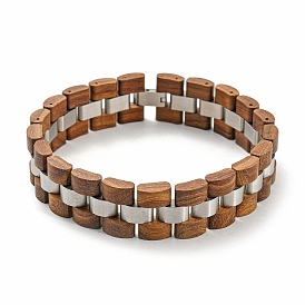 Деревянные браслеты для часов для женщин и мужчин, с 304 застежкой из нержавеющей стали
