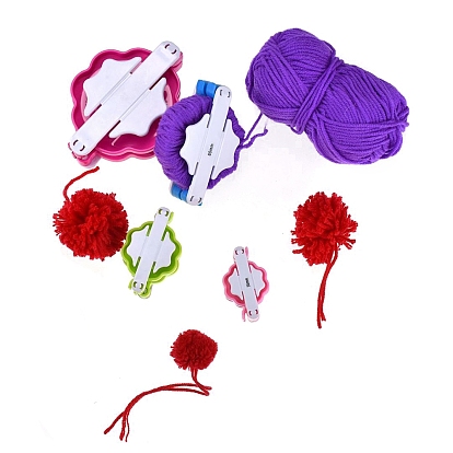 DIY Plastic Knitting Loom for Making Pom Pom, Floriation Tools, DIY Sewing Craft Knitting Accessories