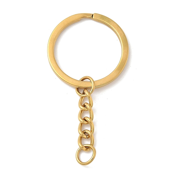 304 брелоки из нержавеющей стали сплит, ионное покрытие (ip), с бордюрами