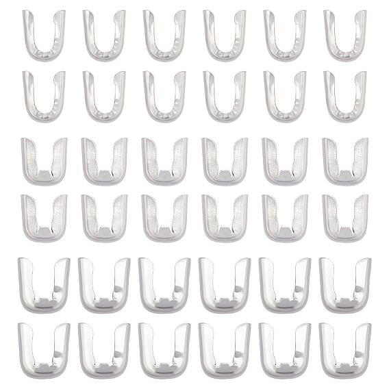 180шт 3 стили 304 спиральные костяные наконечники из нержавеющей стали, крышка конца цепи рыбья кость