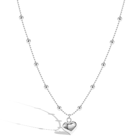 925 Sterling Silver Pendant Necklaces, Heart