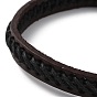 Leather Braided Cord Bracelet, with 304 Stainless Steel Magnetic Clasps for Men Women