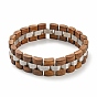 Wooden Watch Band Bracelets for Women Men, with 304 Stainless Steel Clasp