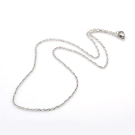 304 Stainless Steel Double Link Chain Necklaces for Men, 17.7 inch(450mm)