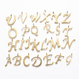 304 pendentifs alphabet en acier inoxydable, lettre initiale a ~ z