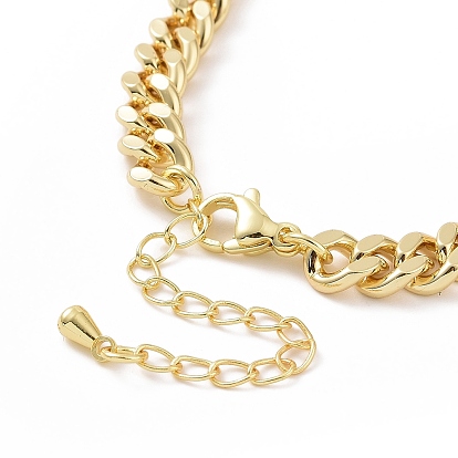Cubic Zirconia Boy Link Bracelet, Brass Jewelry for Women