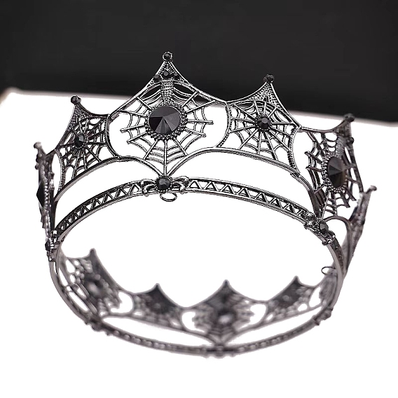 Резинки для волос из сплава паутины, корона, аксессуары для волос для женщин и девочек