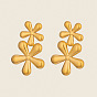 Двойной цветок 304 серьги-гвоздики из нержавеющей стали
