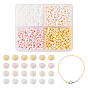 2132 pièces 4 couleurs 8/0 perles de verre opaques, trou rond, dépoli couleurs, ronde