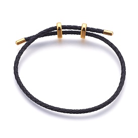 Leather Bracelet Making, with Stainless Steel Finding
